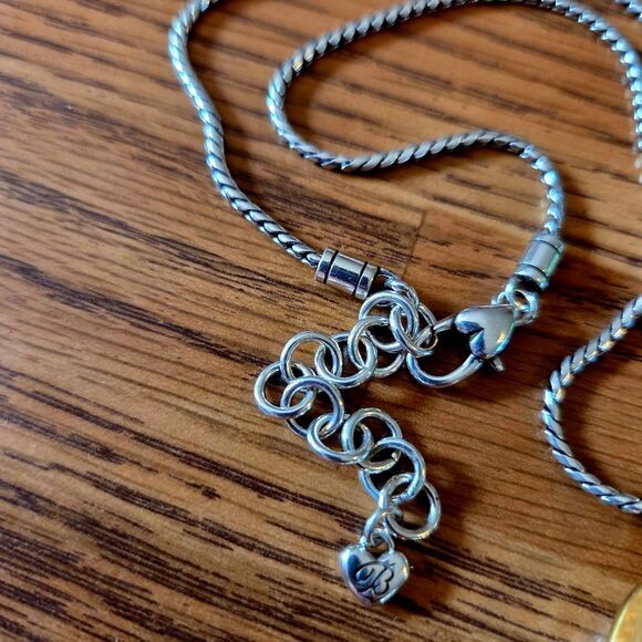 BRIGHTON "Ferrara Artisan" Gold and Silver Weave Pendant Necklace SEASIDE SOIREE - Picture 4 of 10